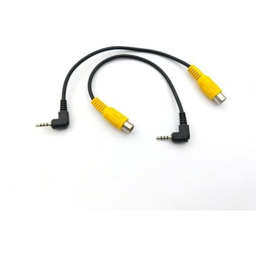 2PCS RCA Female Adapter TO 2.5mm Stereo 4 Pole For GPS AV-in Video Cable