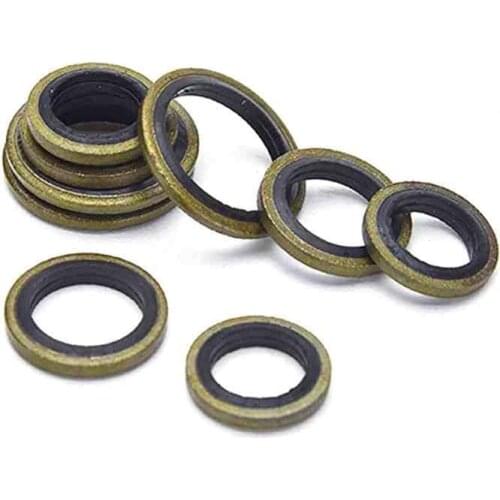 20pcs Inner Diameter 6-60mm Bonded NBR Seal Self Centering Sealing Washer Hydraulic Oil