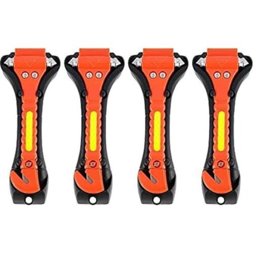 4PCS Car Emergency Hammer Safety Hammer with Seat Belt Cutter Window Glass Breaker Life Saving Escape Emergency Hammer Tool