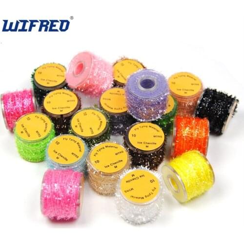 8 Spools 10m / reel M Multiple Color Fly Tying Tinsel Chenille Body Material for Streamer Lures Crystal Flash Line Discount