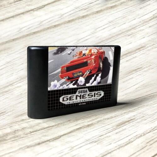 OutRun - USA Label Flashkit MD Electroless Gold PCB Card for Sega Genesis Megadrive Video Game Console