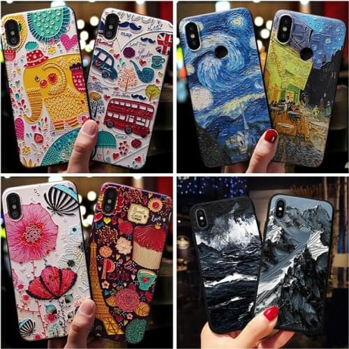 Case for Huawei P40 Lite E P30 Pro P20 Honor 10 8X 9X 8A 10i 20i 9A Mate 20 10 Lite Y9 Y7 Y6 Soft Silicon 3D Emboss Bags Cover