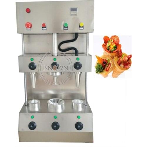 Custimized commerical suitable for food shop italy pizza cone machine picture moulding machine