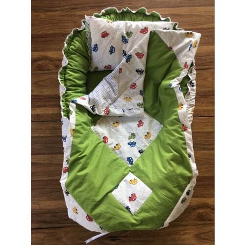 Babynest Bed Portable Crib Travel Bed Solid Cotton Newborn Baby Crib Infant Bedding