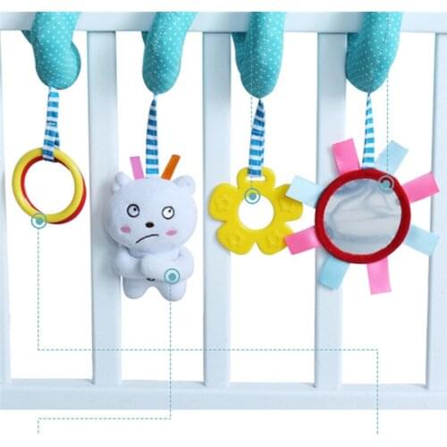 Baby Rattles Bear Spiral Rattles Toys For Baby Stroller Mobiles Bed Bell In Bed Baby Playing Stroller Hanging Educational Toys
