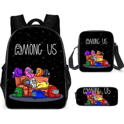 Childrens Schoolbag Hot Game Among Us Backpack For Primary School Comfortable Laptop Backpack Unisex 3D Cartoon Backpack