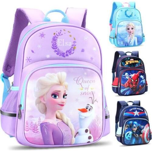 New Disney Frozen Childrens bag Cartoons Childrens backpack Mickey Mouse Pattern Backpack School Bag for Boys Girl