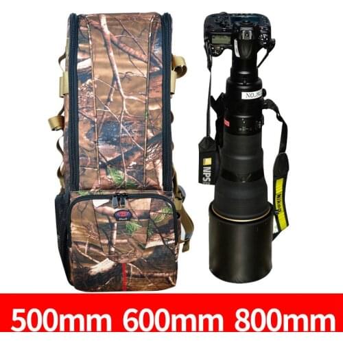 DSLR Camera Telephoto Lens Backpack Bag Case Waterproof Tamron Sigma Nikon Canon Sony 300mm 400mm 500mm 600mm 800mm