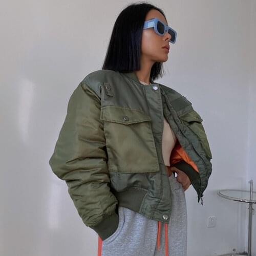 HOLYGAGA Women's Bomber Jackets
