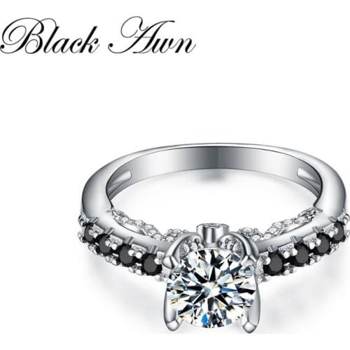 925 Sterling Silver Jewelry Trendy Wedding Rings for Women Engagement Ring Femme Bague Bijoux Anillos De Plata 925 De Ley C255