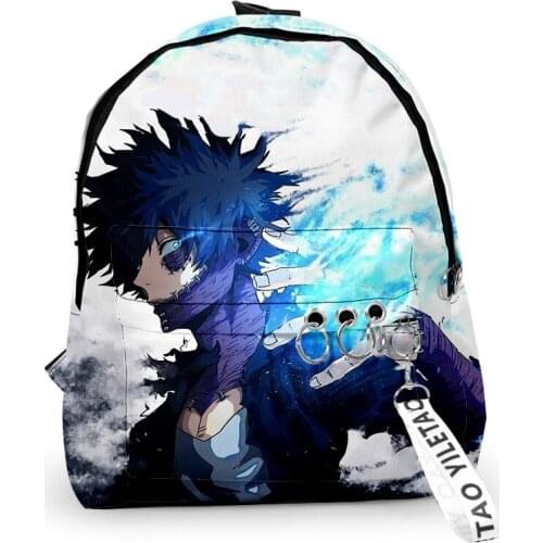 2021 My Hero Academia Casual Men Women Backpack Fabric Oxford hanging buckle Style Girls Child School bag Travel Backpack