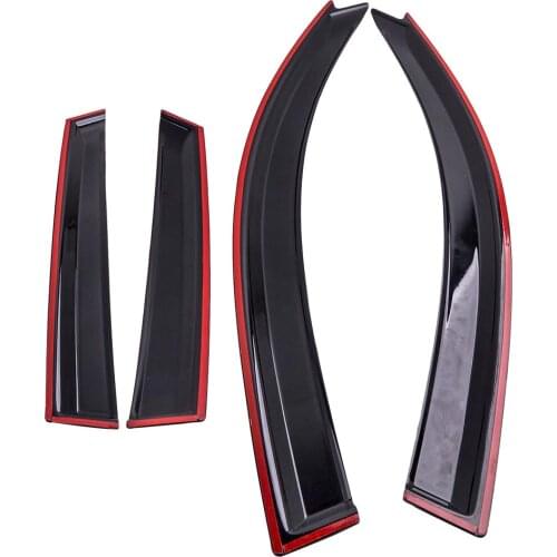 Smoke Window Vent Visor Sun Rain Wind Shade Fit for Mazda 3 S Hatchback 2004-2009