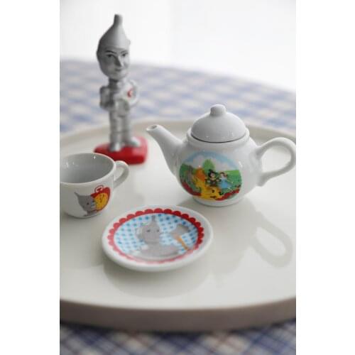 Creative childrens mini ceramic tea fun game toy teapot tea cup coffee saucer gift teapot ceramic ceramic teapot CL70701