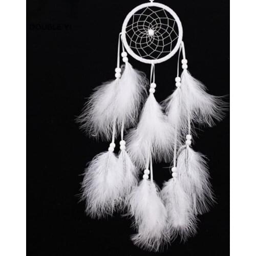 Dream Catcher Net with Feathers Hanging Handmade Car Home Wall Hanging Decoration Ornament Craft Wind Chimes & Hanging Decor SN