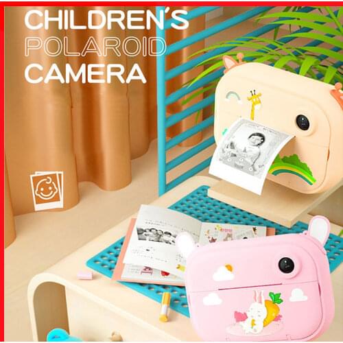 1080P HD Mini Kids Camera Portable Digital Instant Camera Photo Printer with paper WIFI Transmission Compatible with iOS Android