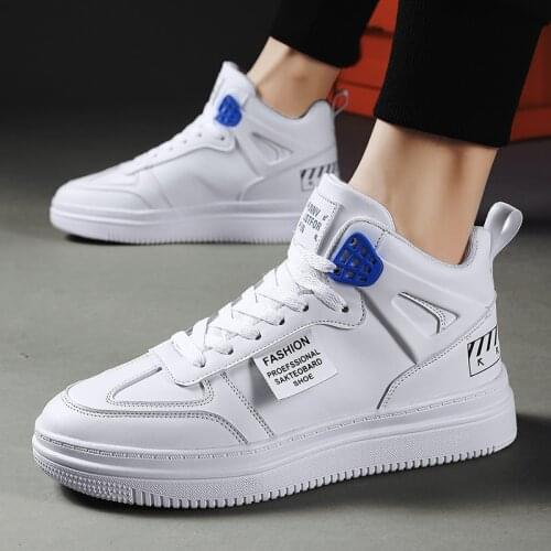 Brand Men High Quality Leather Casual Shoes Fashion Sneakers Thick Sole Top Male Boots Shoes Outdoor Mens Footwear Man Designer