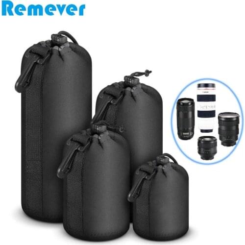 Neoprene Waterproof Protective Storage Bags for Lens Drawstring Bags Pouch for Canon Nikon Sony DSLR Cameras Lens Accessories