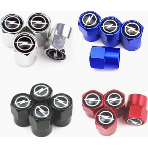 New 4Pcs Metal Wheel Tires Valves Caps For Opel Astra H J G K Insignia Corsa D E Vectra C Vivaro Zafira B Mokka Accessories