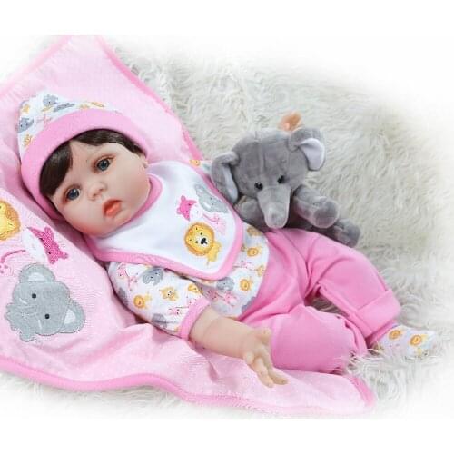 NPK 55cm Soft Silicone Reborn Baby Dolls Baby Doll Alive Realistic Boneca Bebes Lifelike Real Girl Doll Reborn Birthday Gifts