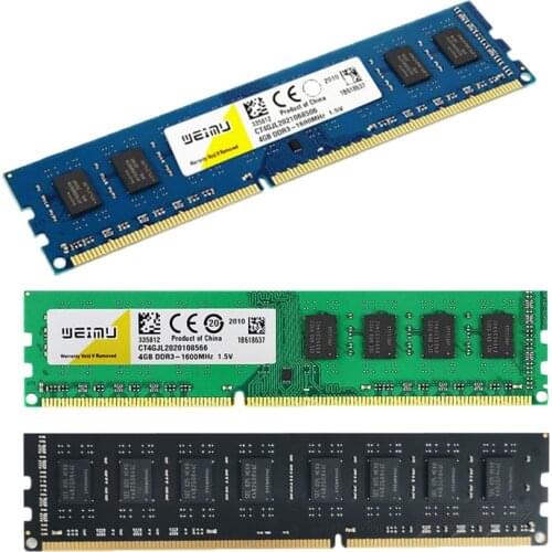 Kingston DDR3 2GB 4GB 8GB UDIMM RAM 1600MHz 1333 MHz PC3 12800U 10600U 240Pins DDR3 Desktop Memoria