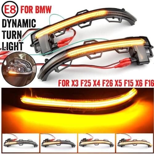 Side Rearview Mirror Indicator Blinker Light Sequential Dynamic Turn Signal For BMW X3 X4 X5 X6 F25 LCI F26 F15 F16 2014 - 2018