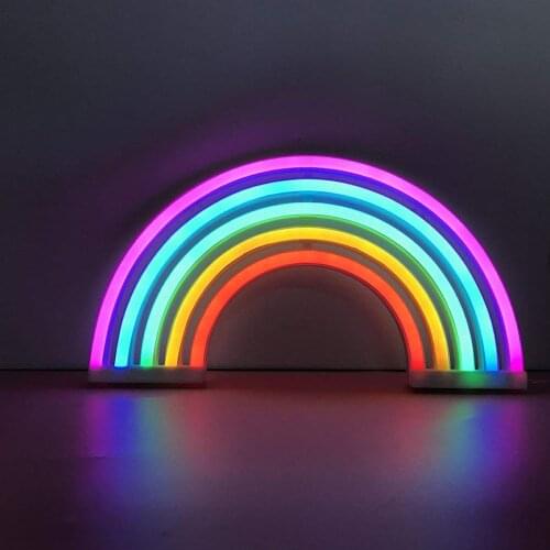 Rainbow Led Neon light colorful Neon sign room home party wedding decoration lamp night light bedroom lighting