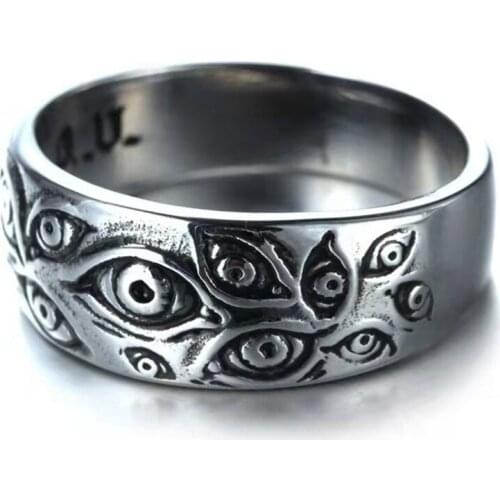 Retro Eyes Ring Men Punk Party Entertainment Jewelry Women Hip Hop Accessories Gift Universal Monster Rings Birthday Gift