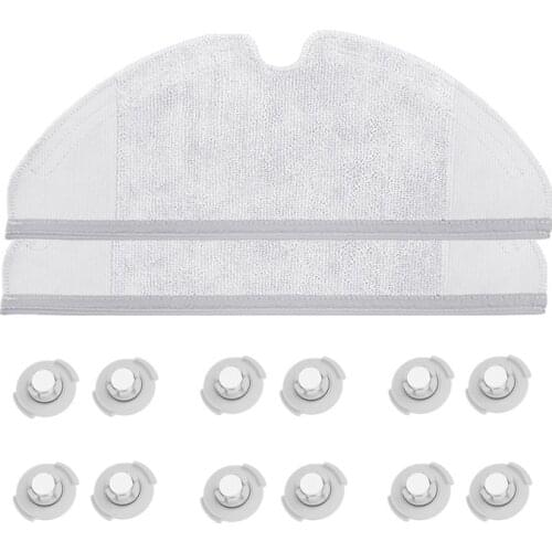 2PCS Mopping Cloth Pad + 12PCS Water Tank Filter for Xiaomi Vacuum 2 for Roborock S50 S51 MI Robot Vacuum Cleaner Accessories