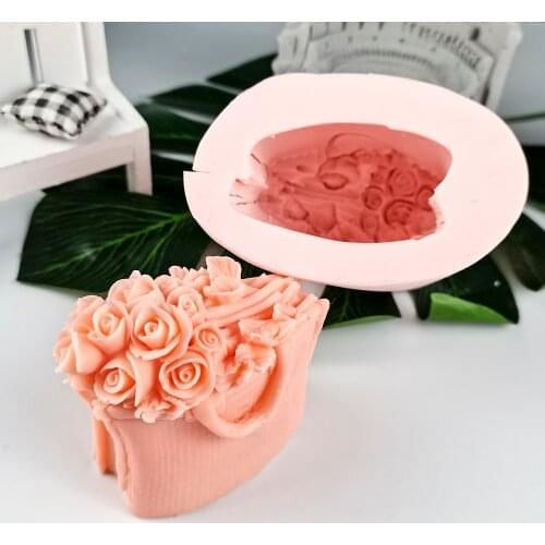 3D Flowers Shape Silicone Mold Cake Chocolate Candle Soap Mould DIY Aromatherarpy Household Decoration Craft Tools