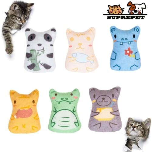 SUPREPET Pet Mini Grinding Catnip Toys for Cats Cute Funny Plush Cat Toy Interactive Kitten Chewing Rustle Claws Thumb Cat Toy