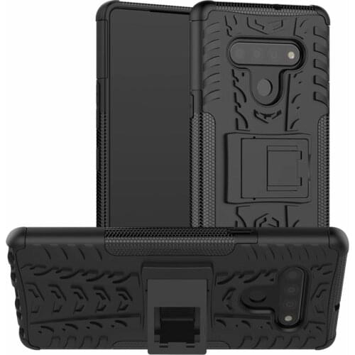 Shockproof Tough Rugged Dual Layer Protective Case Hybrid Kickstand Cover With Screen Protector for LG Stylo 6