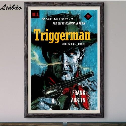 V090 1952 Red Eyed Sheriff! Vintage Classic Movie Custom Silk Poster Home Deco Wall Art Christmas Gift