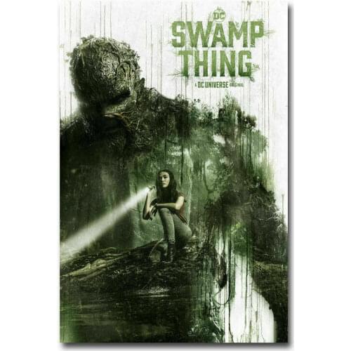 Swamp Thing Series Silk Fabric Wall Poster Art Decor Sticker Bright