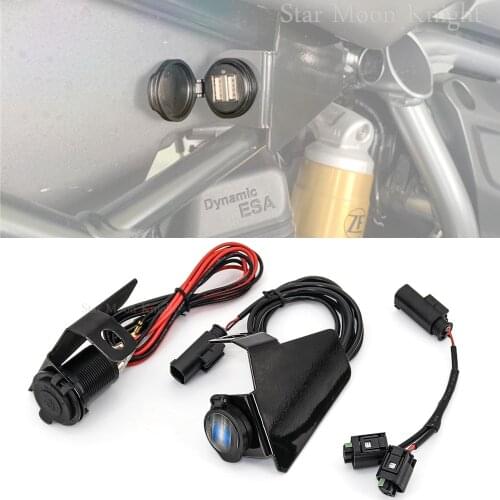 For BMW R1200GS R1250GS Adventure R1250 GS Dual Usb Charger Lighter Charger Cigarette Dual USB interface Charger Adapter Port