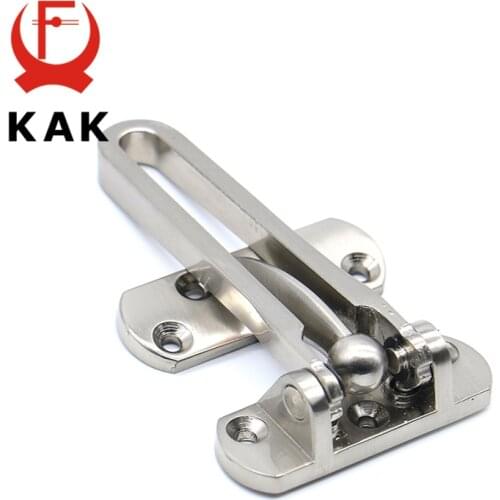 KAK Zinc Alloy Hasp Latch Lock Door Chain Anti-theft Clasp Window Cabinet Locks Tools For Home Hotel Security Door Lock Hardware