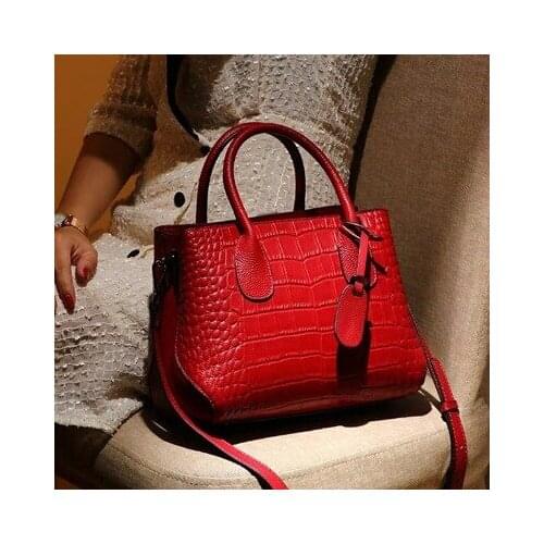 Women Crocodile Cross-body Bag 100% Genuine Leather Women Handbag Hot Selling Designer Totes Women Bag Large Brand Bags Luxury