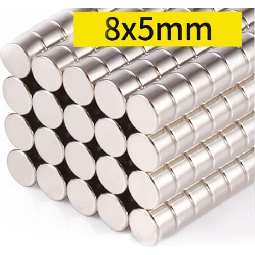 10/20/50/100pcs Neodymium Magnets 8mm x 5mm Round Rare Earth Ring Disk Strong Craft Magnets N35