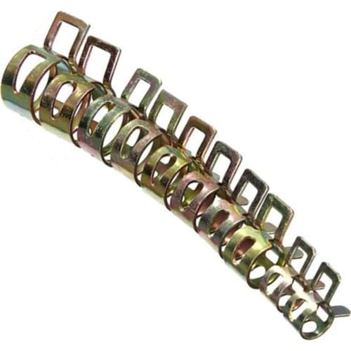 10pcs 6-15mm Spring Band Type Action Fuel Vacuum Hose Silicone Pipe Tube Clamp Clip Low Pressure Air Fasteners Assortment Kit