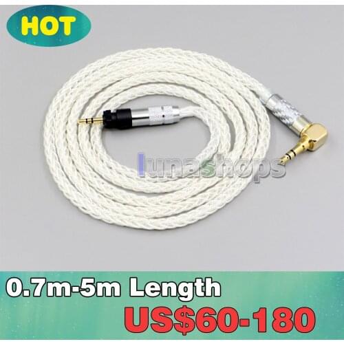 4.4mm XLR 2.5mm 99% Pure Silver 8 Core Earphone Cable For Shure SRH840 SRH940 SRH440 SRH750DJ Philips SHP9000 SHP8900 LN006784