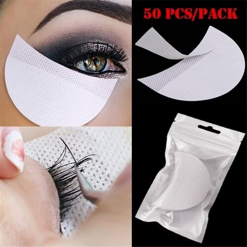 50Pcs/Set Eyelashes Patches for Eyelash Extension Eye Shadow Stickers Cotton Full Professional Makeup Tools Eyes Pads Paper Set