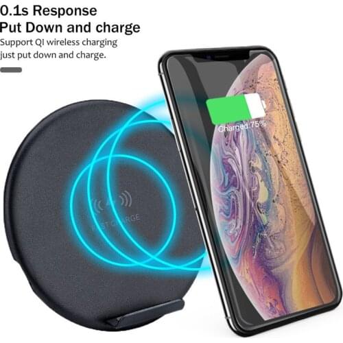 20W QI Wireless Charger Quick Charge 2.0 Fast Charging for iPhone 12 11 X XR Samsung S10 S7 S8 S9 2-Coils Stand 5V/2A & 9V/1.67A