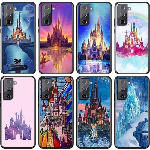 Disney Castle For Samsung Galaxy S21 S20 FE S10e S10 S9 S8 S7 S6 Ultra Plus Lite 5G Edge Black Soft Phone Case