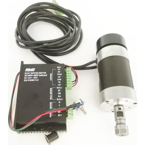 ER11 48V 400W 12000rpm Brushless Spindle Motor+Drive Kits High Speed DC Motor+Drive Spindle Controller CNC DIY Milling Machine