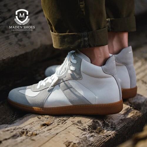 Maden Skateboard Men Canvas Sneakers Lovers High-top Shoes Classic White Black Plus 44 Casual Jogging Sneakers Shoes Man