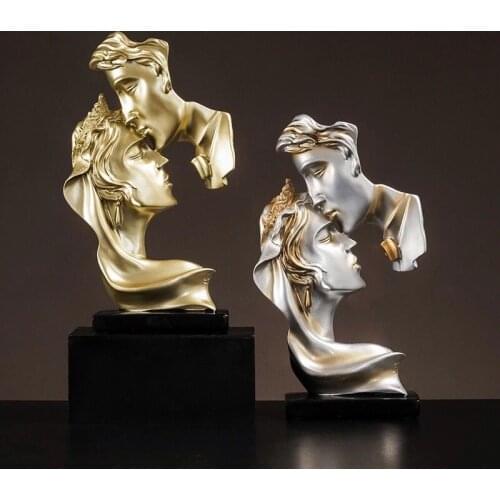 Creative Abstract Art lovers Ornaments Living room wine cabinet study decoration Sculpture crafts Wedding gift