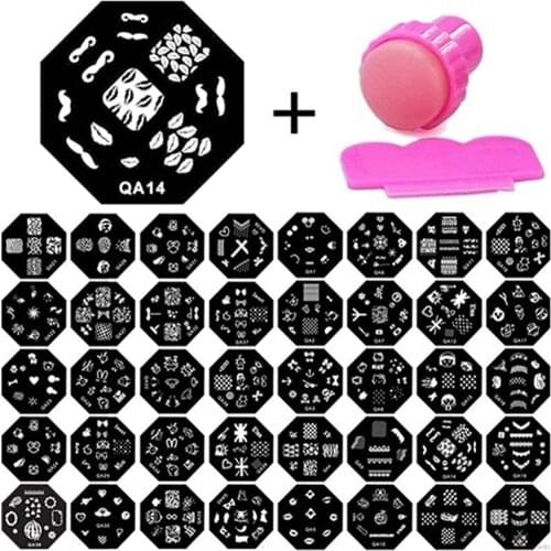 Creative Lips Pattern Nail Art Templates Nail Stamper Plates Stamping Transfer Scraper Plates Manicure Templates Nails Stencils