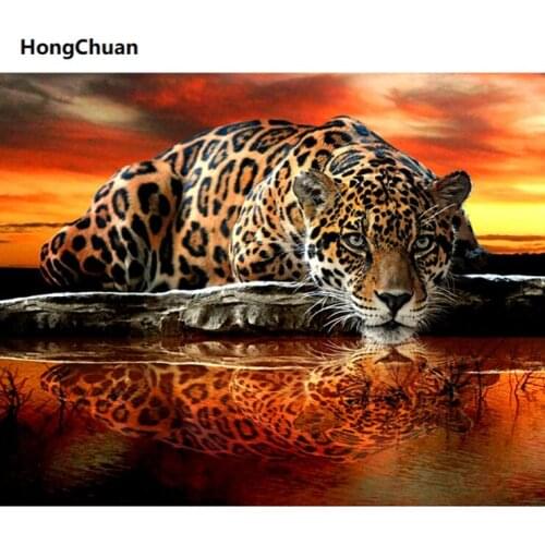 Tiger Leopard Mural 5D DIY Square/Round Diamond Painting Mosaic CrossEmbroidery HandicraftHome DecorationChristmas Gift New Year