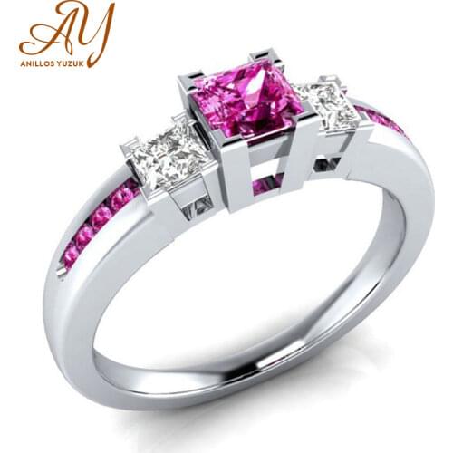 Anillos Yuzuk 100% 925 Sterling Silver Jewelry Natural Gemstone Engagement Ring Fine Jewelry Anniversary Gifts Wholesale