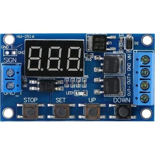Delay Module DC 12-24V Dual MOS LED Digital Time Trigger Cycle Timer Delay Switch Circuit Board Timing Control Module DIY