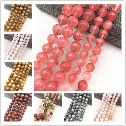 Wholesale Natural Stone Beads Loose Spacer Stone Beads For Jewelry Making DIY Bracelet Necklace 6mm 8mm 10mm Strand 15.5